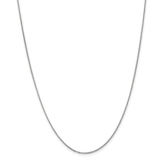 16" 14k White Gold 1.15mm Rolo Pendant Chain Necklace