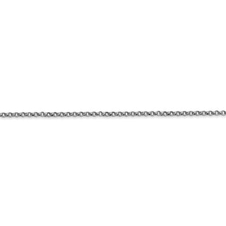 18" 14k White Gold 1.55mm Rolo Pendant Chain Necklace