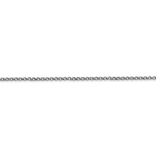 16" 14k White Gold 1.55mm Rolo Pendant Chain Necklace