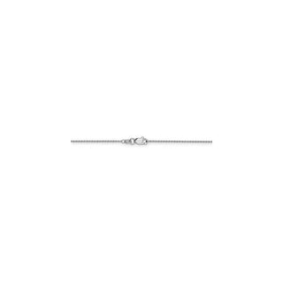 18" 14k White Gold .9mm Diamond-cut Round Open Link Cable Chain Necklace