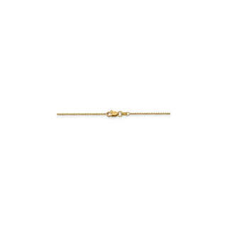 20" 14k Yellow Gold .9mm Diamond-cut Round Open Link Cable Chain Necklace