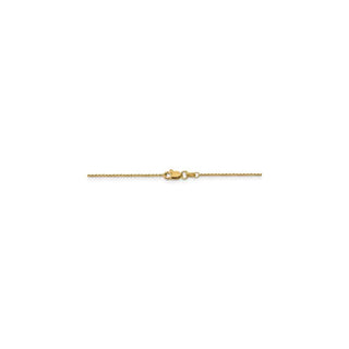 18" 14k Yellow Gold .9mm Diamond-cut Round Open Link Cable Chain Necklace
