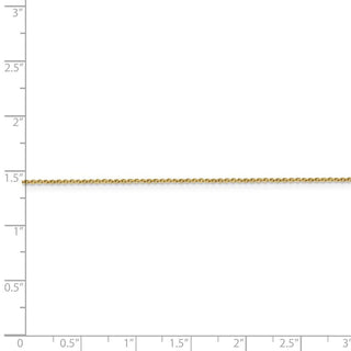 16" 14k Yellow Gold .9mm Diamond-cut Round Open Link Cable Chain Necklace
