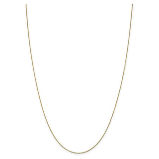 26" 14k Yellow Gold .9mm Diamond-cut Round Open Link Cable Chain Necklace