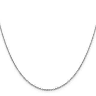 18" 14k White Gold 1.4mm Forzantine Cable Chain Necklace