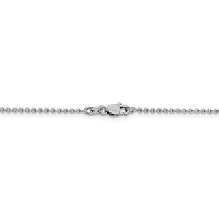 16" 14k White Gold 1.4mm Forzantine Cable Chain Necklace