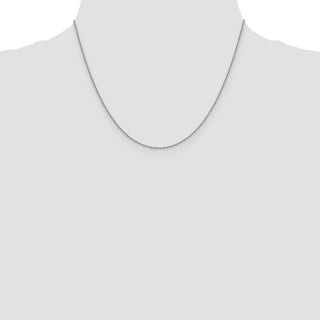 18" 14k White Gold 1.4mm Forzantine Cable Chain Necklace