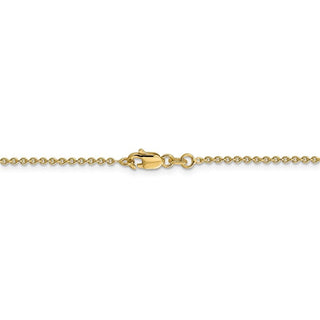 16" 14k Yellow Gold 1.4mm Forzantine Cable Chain Necklace