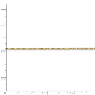 24" 14k Yellow Gold 1.4mm Forzantine Cable Chain Necklace