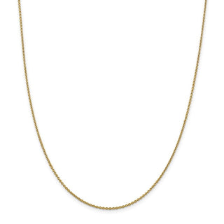 26" 14k Yellow Gold 1.4mm Forzantine Cable Chain Necklace