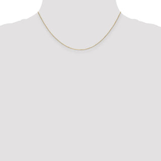 16" 14K Yellow Gold 16 inch .8mm Diamond-cut Cable with Spring Ring Clasp Chain