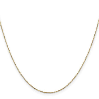 14" 14K Yellow Gold 14 inch .8mm Diamond-cut Cable with Lobster Clasp Chain