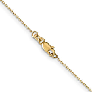 16" 14K Yellow Gold 16 inch .8mm Diamond-cut Cable with Lobster Clasp Chain