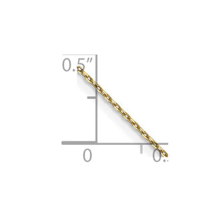 14" 14K Yellow Gold 14 inch .8mm Diamond-cut Cable with Lobster Clasp Chain