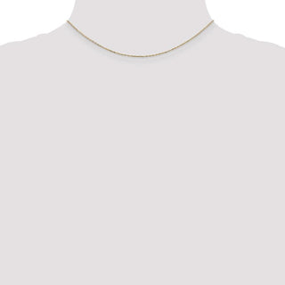 14" 14K Yellow Gold 14 inch .8mm Diamond-cut Cable with Lobster Clasp Chain