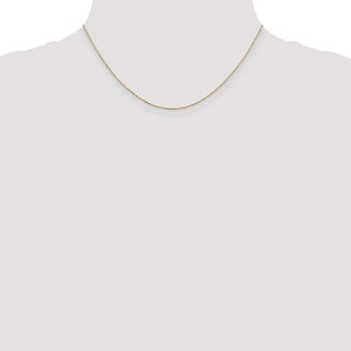 16" 14K Yellow Gold 16 inch .8mm Diamond-cut Cable with Lobster Clasp Chain