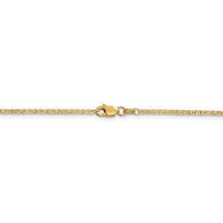14" 14k Yellow Gold 1.5mm Lightweight Flat Anchor Link Pendant Chain Necklace