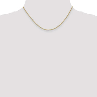 16" 14k Yellow Gold 1.5mm Lightweight Flat Anchor Link Pendant Chain Necklace