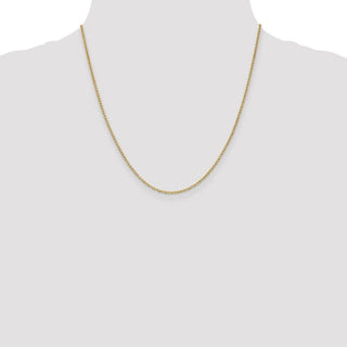 20" 14k Yellow Gold 1.5mm Lightweight Flat Anchor Link Pendant Chain Necklace