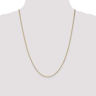 24" 14k Yellow Gold 1.5mm Lightweight Flat Anchor Link Pendant Chain Necklace