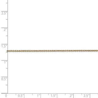 14" 14k Yellow Gold 1mm Round Open Link Cable Chain Necklace