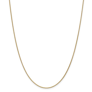 26" 14k Yellow Gold 1mm Round Open Link Cable Chain Necklace