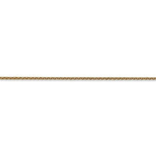 16" 14k Yellow Gold 1.4mm Round Open Link Cable Chain Necklace