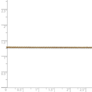 16" 14k Yellow Gold 1.4mm Round Open Link Cable Chain Necklace