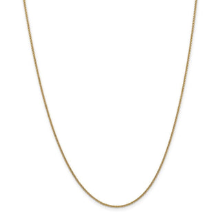 26" 14k Yellow Gold 1.4mm Round Open Link Cable Chain Necklace