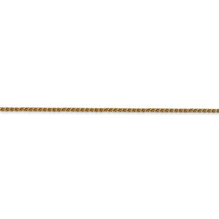 30" 14k Yellow Gold 1.2mm Diamond-cut Spiga Chain Necklace