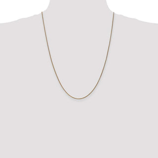 24" 14k Yellow Gold 1.2mm Diamond-cut Spiga Chain Necklace
