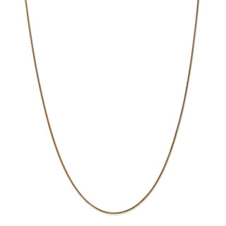 30" 14k Yellow Gold 1.2mm Diamond-cut Spiga Chain Necklace