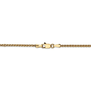 30" 14k Yellow Gold 1.4mm Diamond-cut Spiga Chain Necklace