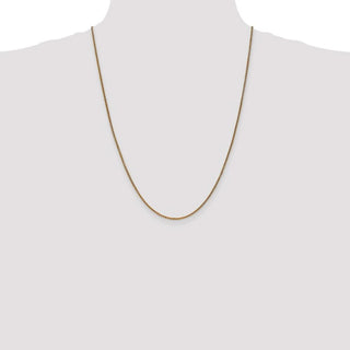 24" 14k Yellow Gold 1.4mm Diamond-cut Spiga Chain Necklace