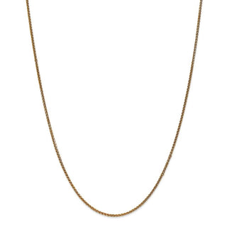 26" 14k Yellow Gold 1.4mm Diamond-cut Spiga Chain Necklace
