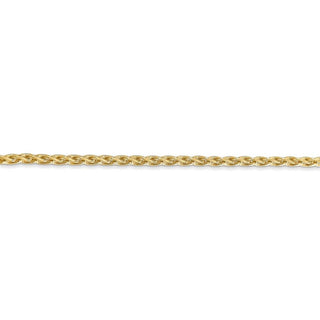 24" 14k Yellow Gold 2.25mm Parisian Wheat Chain Necklace