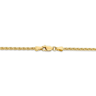 24" 14k Yellow Gold 2.25mm Parisian Wheat Chain Necklace