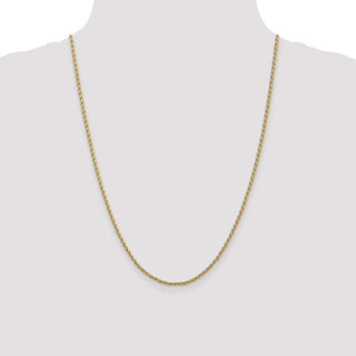 24" 14k Yellow Gold 2.25mm Parisian Wheat Chain Necklace