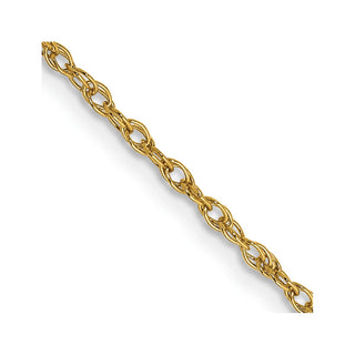 20" 14k Yellow Gold 1.3mm Heavy-Baby Rope Chain Necklace