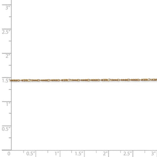 24" 14k Yellow Gold 1.25mm Flat Figaro Pendant Chain Necklace