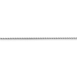 24" 14k White Gold 1.25mm Round Parisian Wheat Chain Necklace