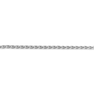 7" 14k White Gold 2.25mm Parisian Wheat Chain Bracelet