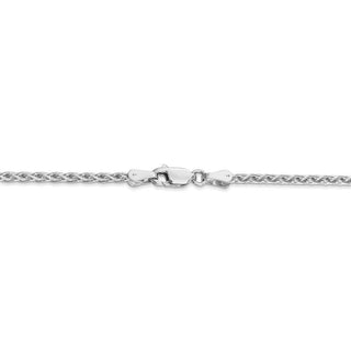 7" 14k White Gold 2.25mm Parisian Wheat Chain Bracelet