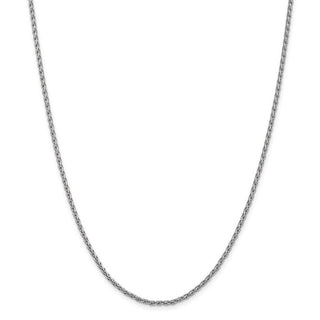 24" 14k White Gold 2.25mm Parisian Wheat Chain Necklace