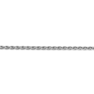 24" 14k White Gold 3mm Parisian Wheat Chain Necklace