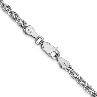 18" 14k White Gold 3mm Parisian Wheat Chain Necklace
