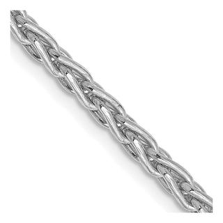 18" 14k White Gold 3mm Parisian Wheat Chain Necklace