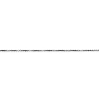 14" 14k White Gold .9mm Cable with Spring Ring Clasp Chain Necklace
