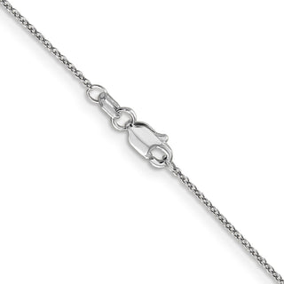 24" 14k White Gold .9mm Cable with Lobster Clasp Chain Necklace