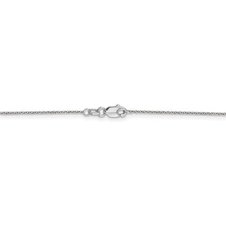 24" 14k White Gold .9mm Cable with Lobster Clasp Chain Necklace
